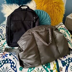 Target Army Green Duffle and Black Backpack Luggage Bundle